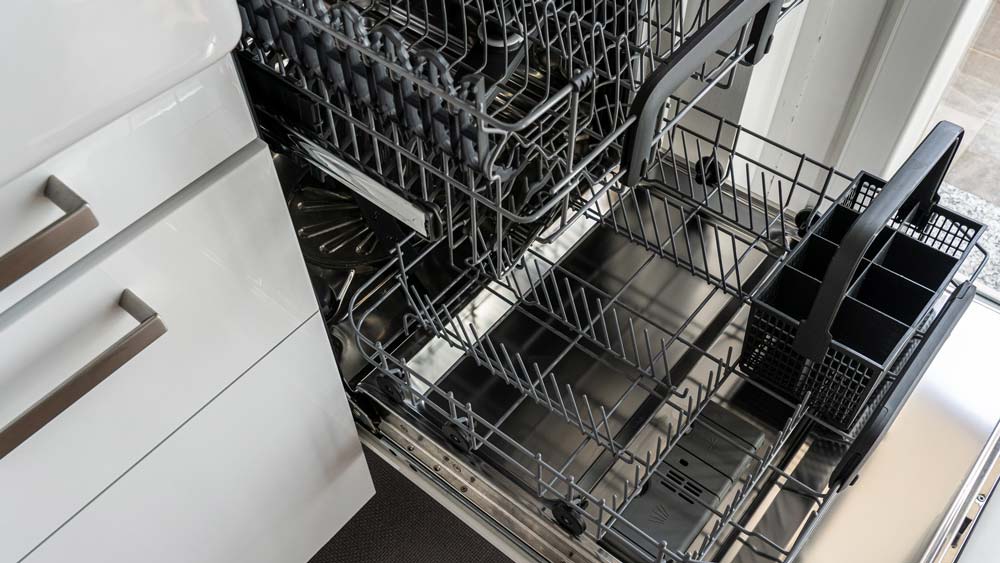 An empty dishwasher